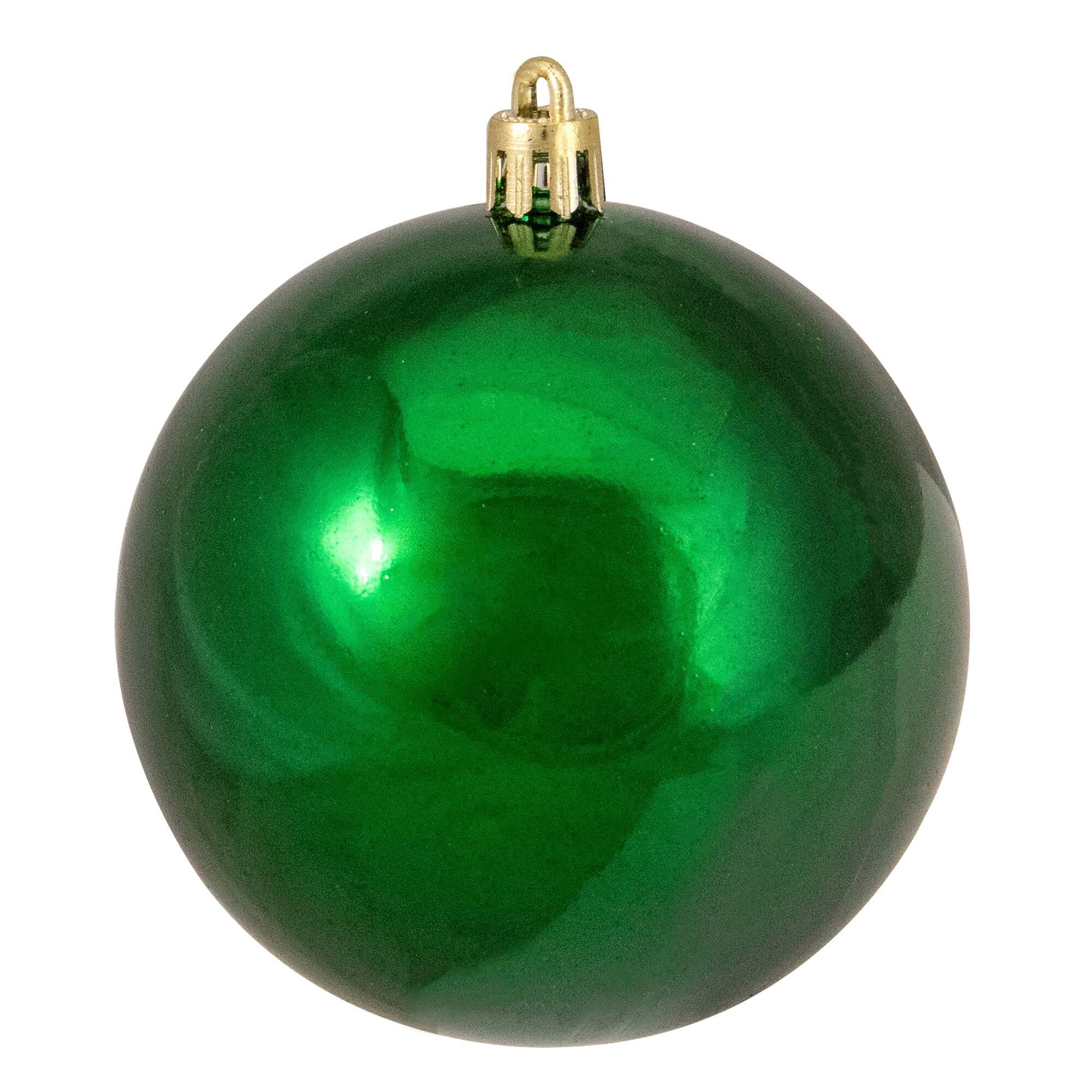 60ct Shiny Christmas Green Shatterproof Ball Ornaments